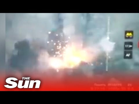 Ukrainian forces destroy Russian ammo warehouse in huge explosion