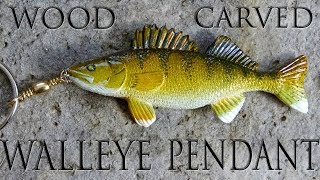 Carving a Walleye Fish Key Chain Pendant