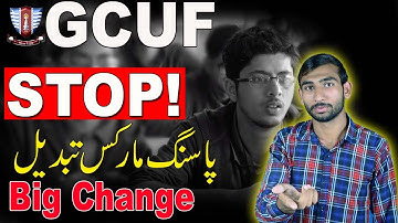 Big Change ! Passing Marks Policy Change 2023 GCUF Affiliated Colleges