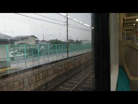 【車内から】大津港駅にて特急列車待避 ひたち22号品川行通過シーン 2019年9月2日