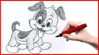 HOW TO DRAW A DOG...draw a cute puppy/КАК НАРИСОВАТЬ СОБАКУ...рисуем милого щенка