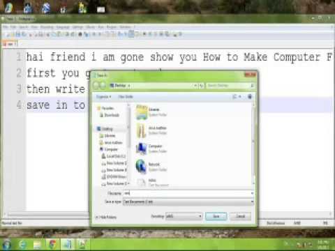 How to Make Computer Faster Using Notepad
