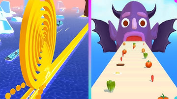 Spiral Roll VS Sandwich Runner - All Levels Gameplay Android iOS #2