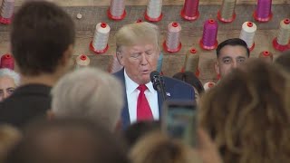 In Texas, Trump tours Louis Vuitton workshop ahead of rally