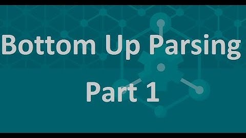 Bottom Up Parsing in Hindi Part 1