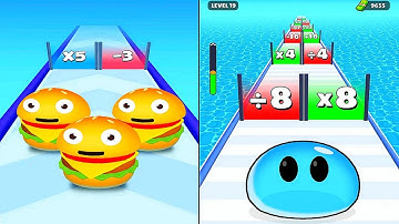 Slime Run Race 3D VS Fast Food Run 3D - All Levels SpeedRun Gameplay Android IOS