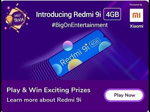 Flipkart Redmi 9i Daily Trivia Quiz Answers: Play And Win Gems, Vouchers And Gift Card