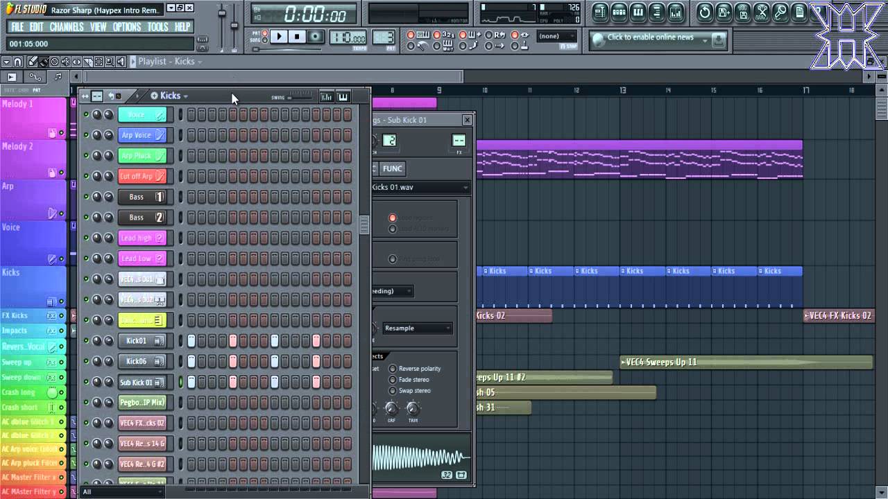 FREE FLP | Pegboard Nerds & Tristam - Razor Sharp (Fl Studio Intro Remake)