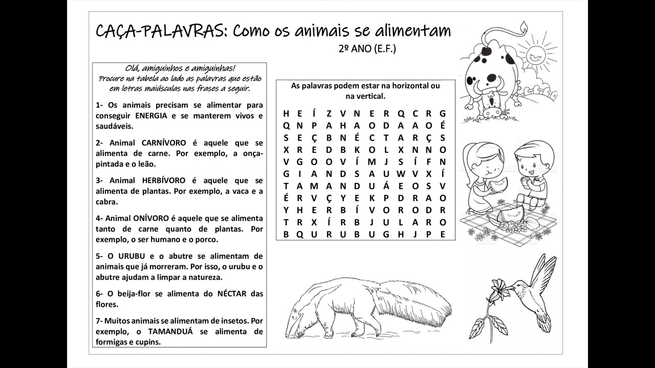 Caça - Palavrasanimais 2 Dificil