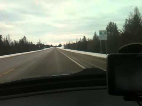 Traveling to Escanaba, Michigan just around the end of winter of 2013