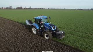 akkerbouwbedrijf  De Maertelaere met 2 New Holland t7 270 en een lemeken juwel en een kunh ploeg