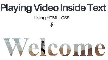 Playing Video Inside Text - Pure HTML and CSS