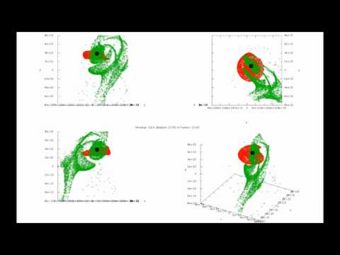 2 galaxies, oblique, 10k each, no initial vel, GalaxiesMulti 960 fps