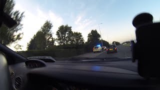 BMW Street drifts infront of the police & Gets pulled over!