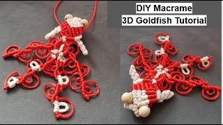 Macrame 3D Goldfish | DIY Macrame Key Chain | Handmade Gift | Home Decor Tutorial | 绳编3D金鱼钥匙扣挂件