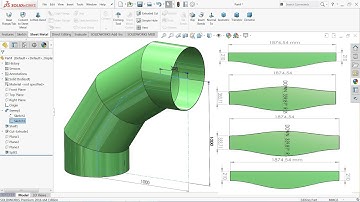 SolidWorks sheet metal Tutorial | Calculate flat form of Elbow in Solidworks