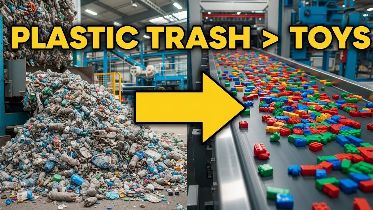 From Plastic Scrap to Colorful Building Blocks | Recycling Factory Documentary