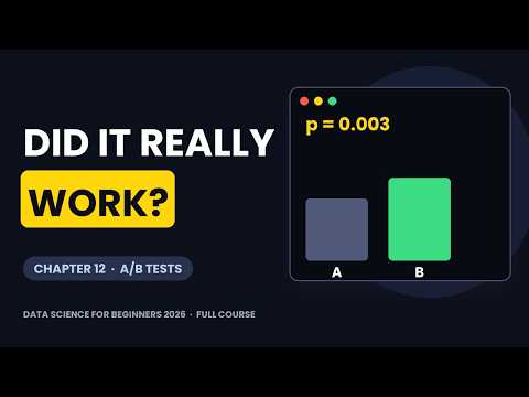 Hypothesis Testing & A/B Testing in Python: p-value Explained | Data Science Course (12/18)