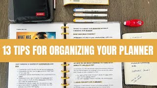 13 Tips for Organizing Your Planner #lifeorganization