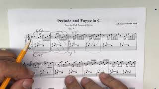 Music 100 Training Video 35b Analyzing Bach's Prelude in C Major part 1