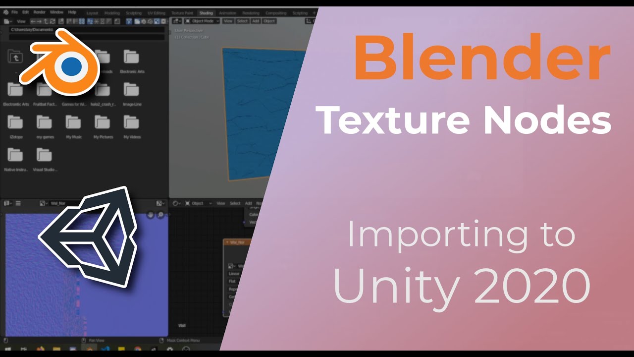 BLENDER to UNITY | Procedural textures, exporting normals - YouTube