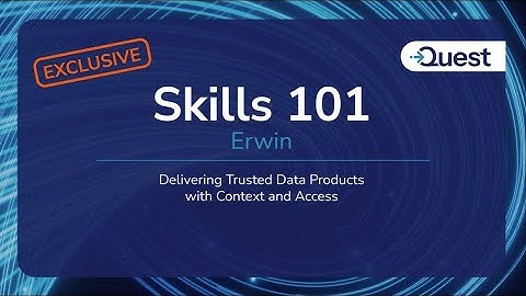 erwin Skills 101 Exclusief - Betrouwbare dataproducten leveren met context en toegang