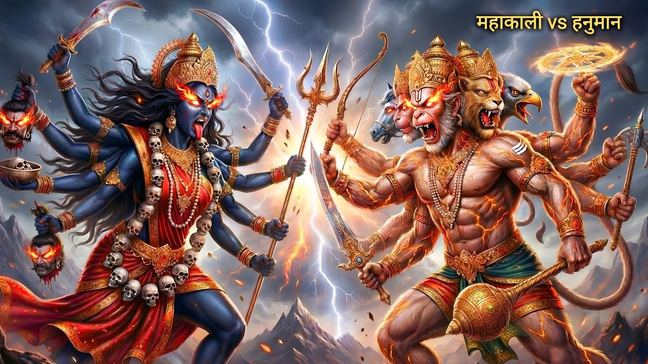 क्रोधित महाकाली और पंचमुखी हनुमान का प्रलयंकारी युद्ध ! | Mahakali vs Hanuman | #mahakali #hanuman