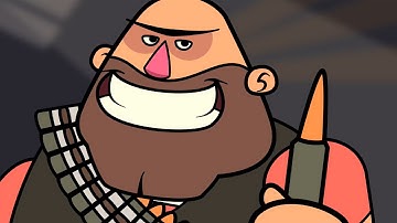 Meet the heavy but 2D - TF2 - Green Retroman