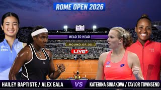 Eala / Baptiste vs Siniakova / Townsend Live Streaming | Italian Open 2026 Rome | Preview | SC