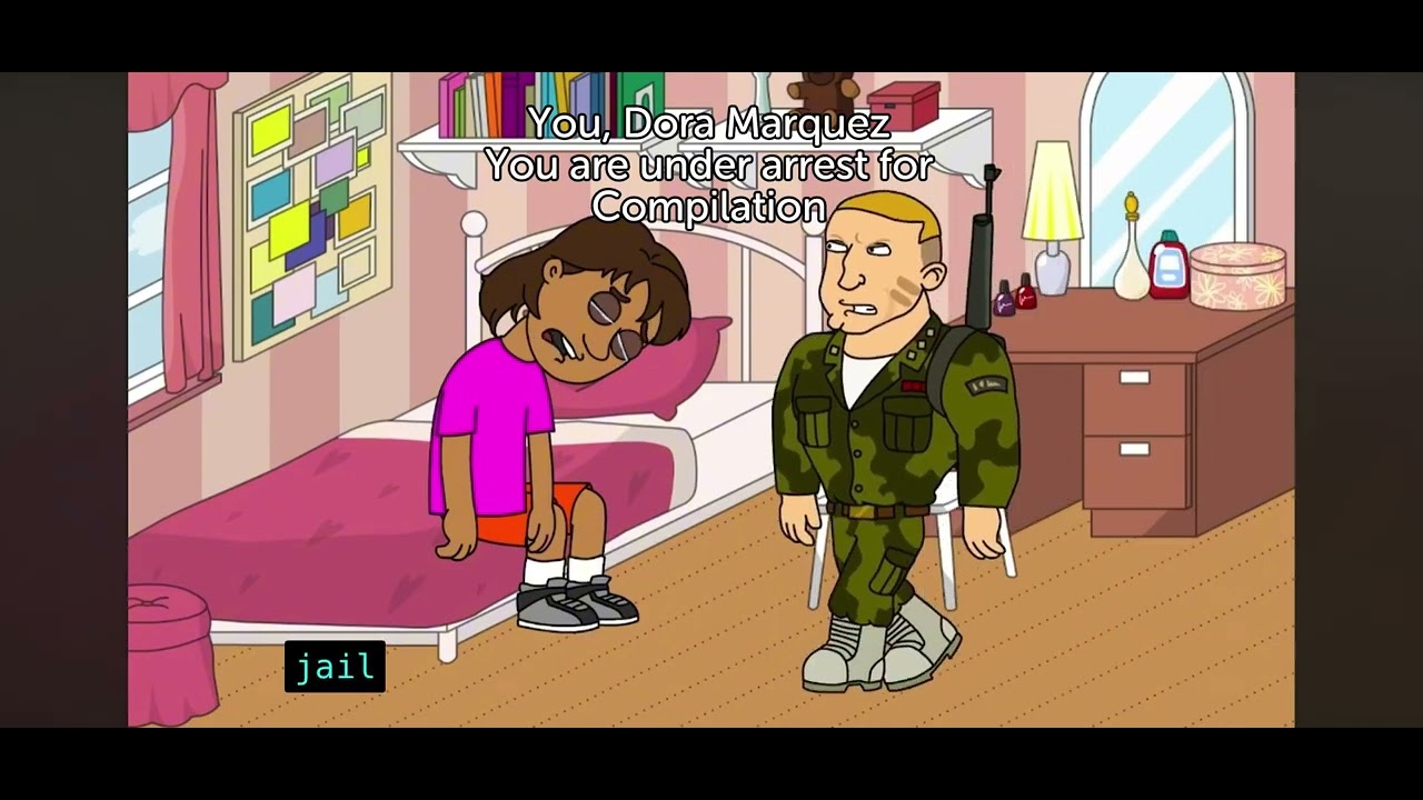 You Dora Marquez, You are under arrest for_____ Some swear words at the end of the video