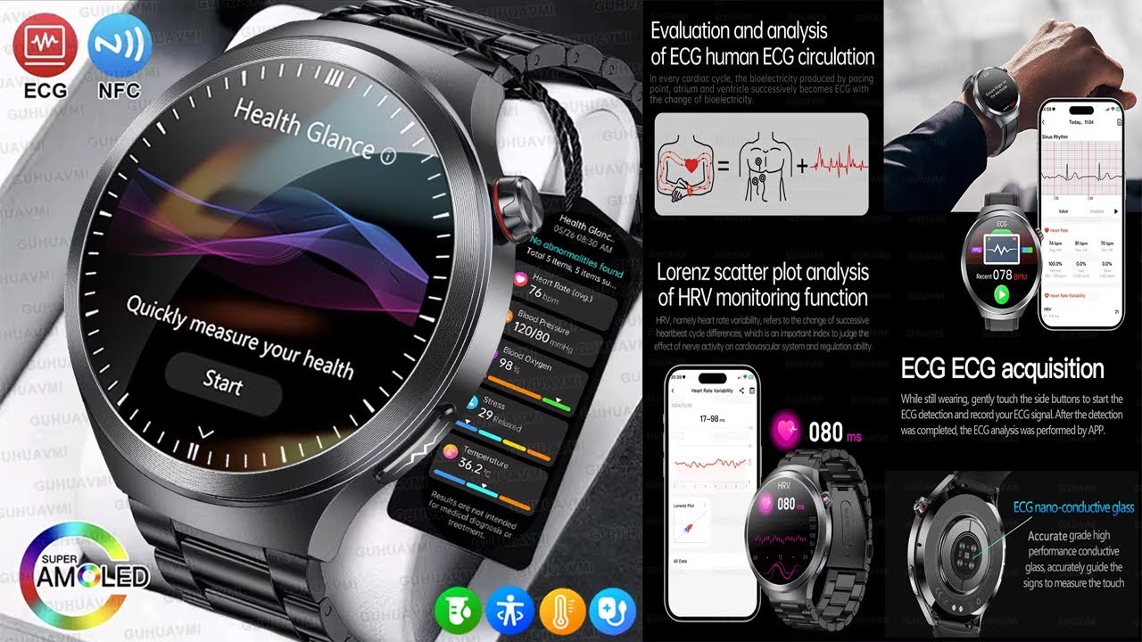 💥 2025 XIAOMI Health Tracker Smartwatch | ECG+PPG, Uric Acid, Blood Lipids, Body Analysis | 94% OFF🚀