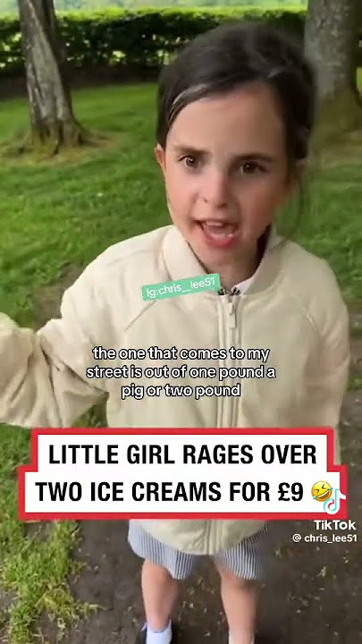 9 quid for 2 ice creams.little girl is upset.#funny #english #england