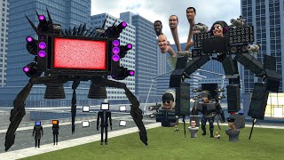 NEW UPGRADED TV STRIDER VS ALL NEW SKIBIDI TOILET BOSSES AND TITANS In Garry's Mod!