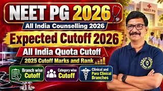 Expected Cutoff | NEET PG 2026 | All India Quota Cutoff | Branch and Category-wise Cutoff