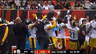 TJ WATT INTERCEPTION 😎🔥 Joe Burrow 3rd Turnover.