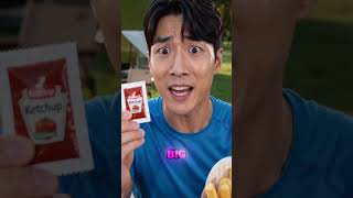 The Biggest French Fry vs. The Smallest... 🍟😱 #funny #jinu #sonic #sonic3 #shorts  #rumi  #kpop