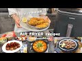 vlog|ノンフライヤーで作る4日間の晩ごはん👩🏻🍳二人暮らしの食事ブイログ🍳⟡