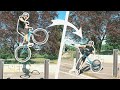 Ref:vbq_7LsrbgY Defi: sauter sur ces poteaux avec mon vtt ! (je finis par terre...)