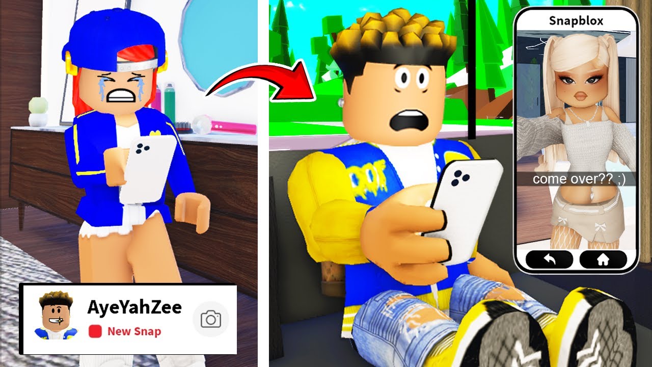 Подглядываю за моим парнем в роли злодея в Roblox Snapchat, чтобы узнать, изменяет ли он…