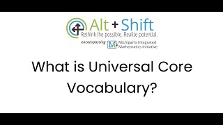 What is Universal Core Vocabulary