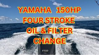 DIY How to change the oil and filter on a Yamaha 150hp Four Stroke