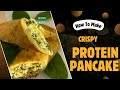 Easy Indian High Protein Breakfast 🌱 Crispy Savory Lentil Pancake #HealthyEating #QuickBreakfast