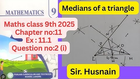 Class 9 Exercise 11.1 Question no: 2(I)Maths PTB New Book | Unit11 Exercise 11.1 Loci & Construction