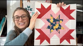 Famous 2023 Scrappy Sampler- Block 26- star quilt block, sawtooth star block variation Net Worth
