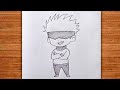 How To Draw Gojo Saturo Step by Step / Easy Gojo Drawing for beginners / Anime Drawing 