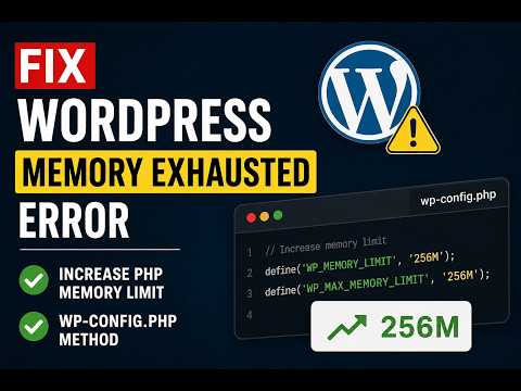 Fix WordPress Memory Exhausted Error in 1 Minute (wp-config Method)