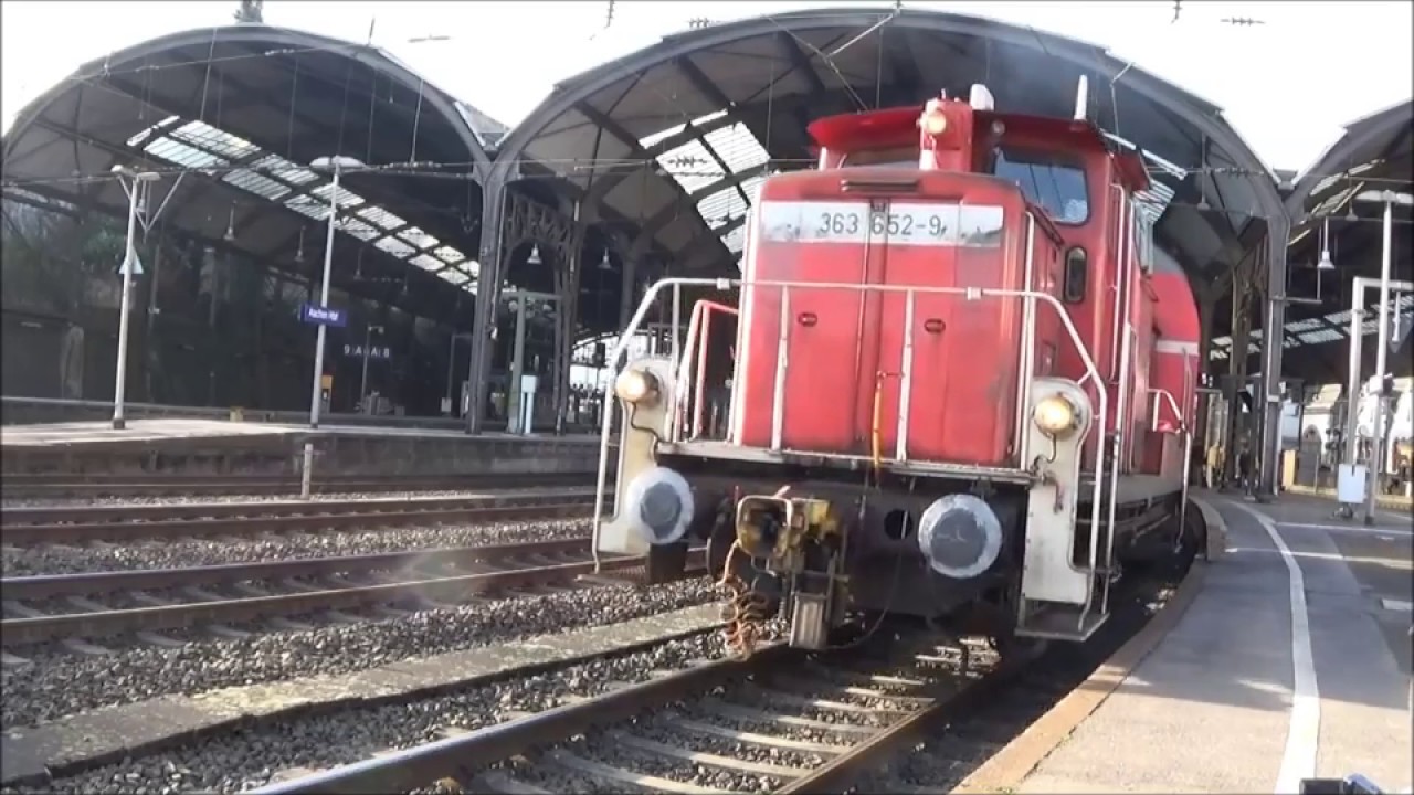 Een paar treinen in Aken 10 december 2016 YouTube