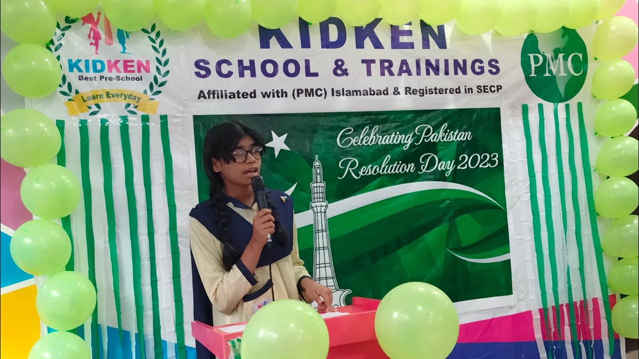Pakistan Resolution Day Speech (English) by Maha Saeed Class VII 