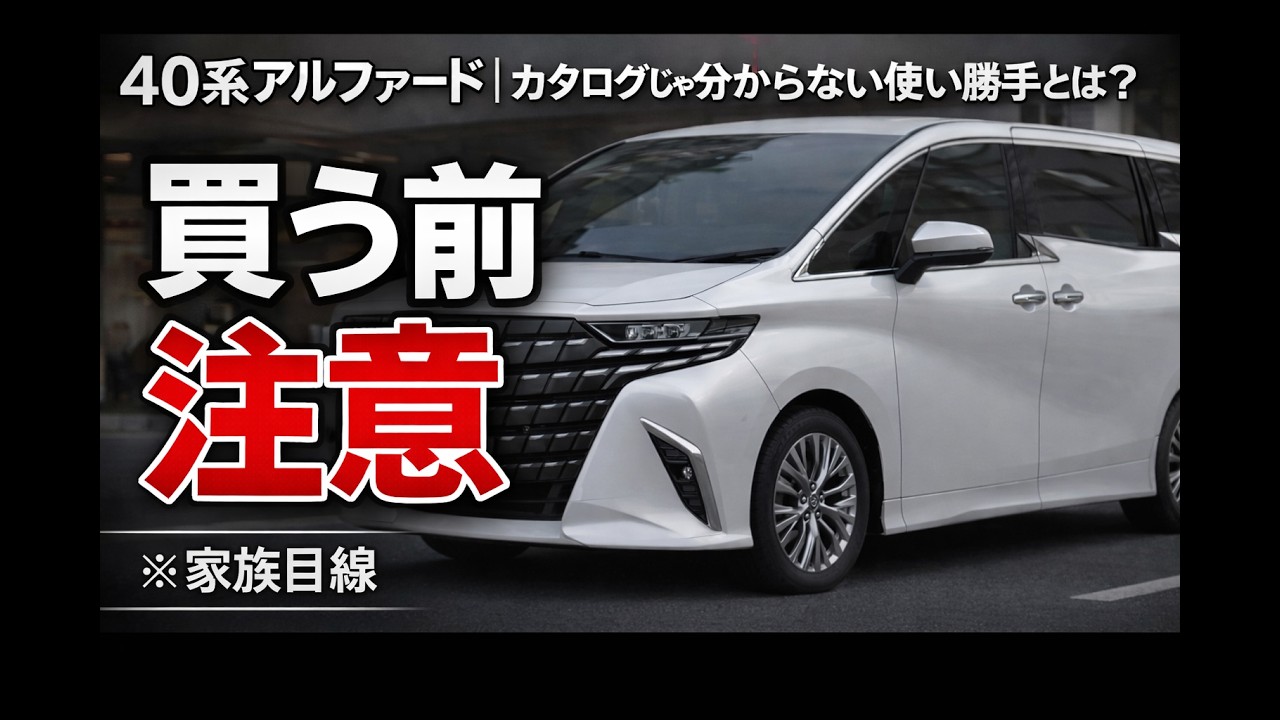 ４０系アルファード｜カタログじゃ分からない使い勝手とは？