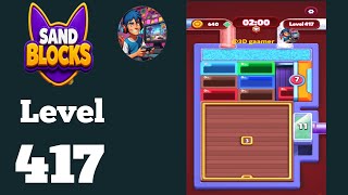Sand blocks drop puzzle level  417 Hard level solution and walkthrough 